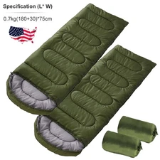 2PCS Thick Adult Cold Weather Sleeping Bag For Big & Tall Waterproof Winter Bags