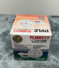 Pyle PLMRX77 7.7" 2-Way Marine Speakers 280W Pair White Open Box