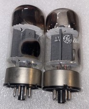 Matched Pair GE 6550A Power Vacuum Tubes TV7 Tested Strong