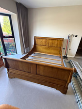 Barre Dugue Traditional French oak Sleigh Bed King size. With traditional stamp