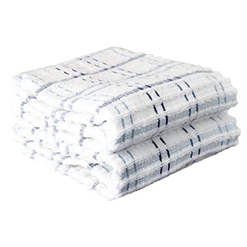 RITZ Royale 2 Pack Federal Blue Kitchen Towels 100 Cotton 28x18 Inches - Picture 1 of 7