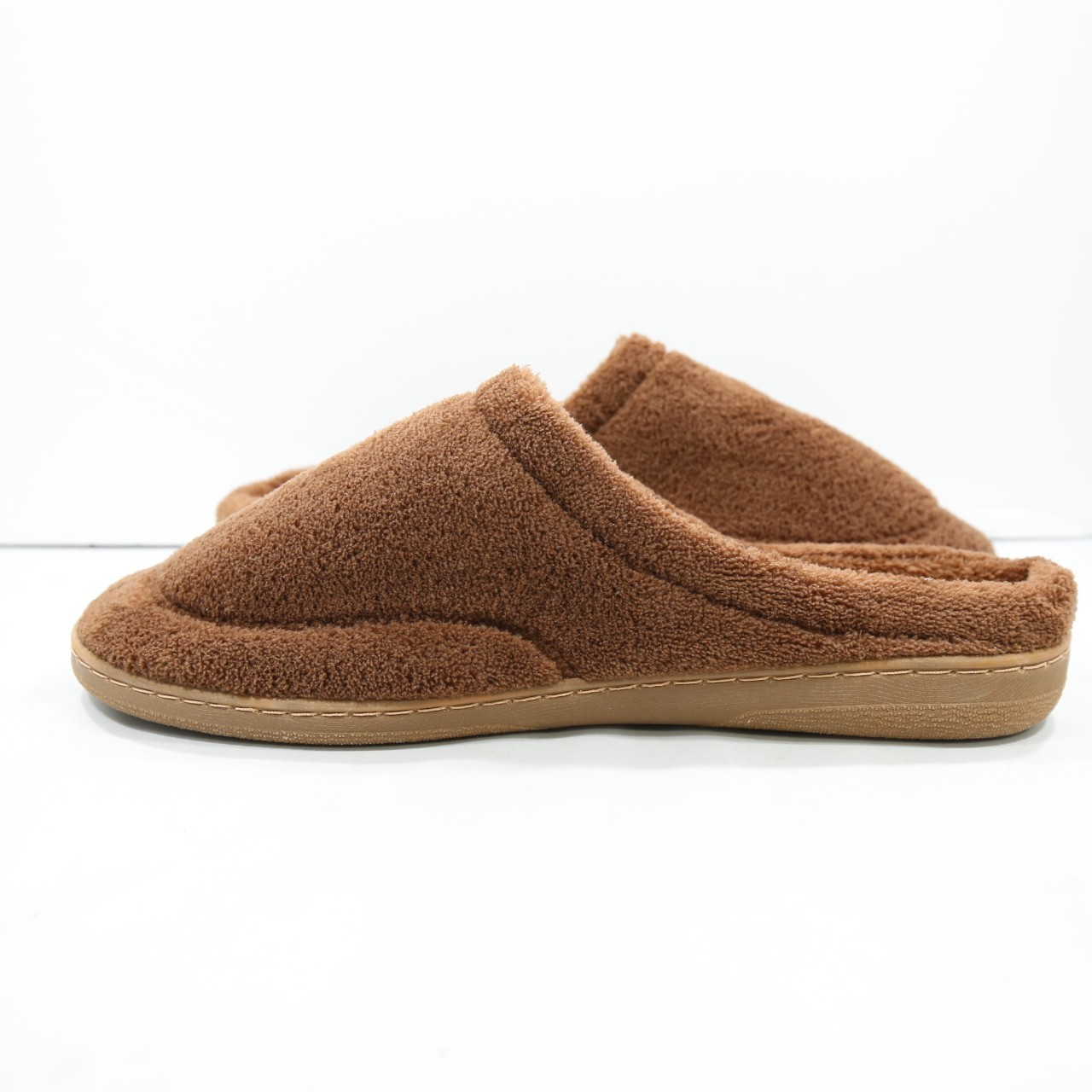 PANTOFOLA D’ORO Pantofole in pile leggero marrone punta oro Uomo M 8 9 nuove con etichetta