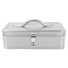 Large Stainless Steel Toolbox Portable Metal Tool Box Organizer With Handle