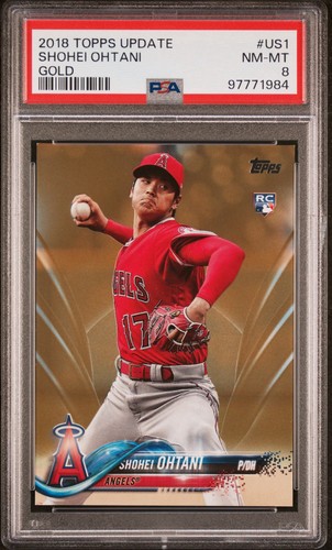 2018 Topps Update Series Shohei Ohtani #US1 Gold /2018 PSA 8