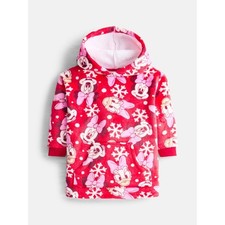 Disney Minnie Mouse Toddler Girl Hooded Snugget Plush Blanket Hoodie Size 4T New