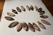 Picture Jasper Beads Natural Gemstone Leaf-shaped-18 Total Gorgeous