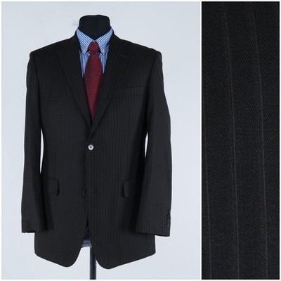 Mens Dark Brown Blazer 40S US Size DIGEL Striped Sport Coat Jacket