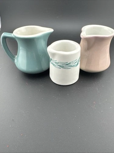 Set of 3 Restaurant Creamers Made InUSA White Restaurant Ware