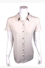 H by Halston Jet Set, Jersey Extended Shoulder. Loose Tunic Collar Sz L. BNWOT.