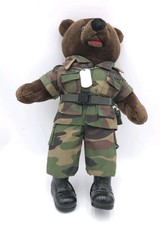 Vintage 1989 Bear Force Of America 20" U.S. Army Collectible Plush Teddy Bear