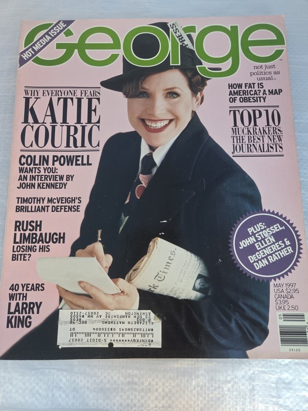 George Magazine May 1997 Katie Couric Colin Powell Rush Limbaugh Larry King JFK