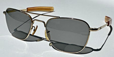 Vintage American Optical 12K GF Ao Sunglasses Military Aviator Eyewear 5 1/2 RX