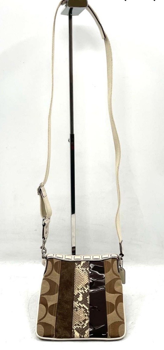 Coach Patchwork Multi Stripe Swingpack Crossbody … - image 1