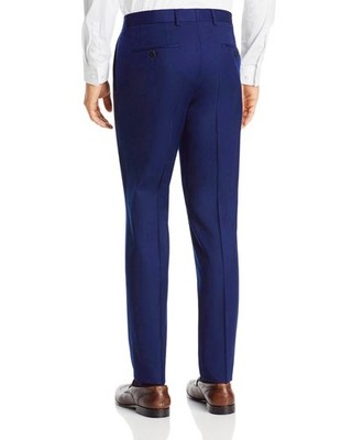 hugo boss slim fit dress pants HUGO Men's Hetons Slim Fit Tuxedo Pants - Blue - Size 32R