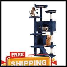 54in Multi-Level Cat Tree Tower Furniture Activity Center with Scratching Posts
