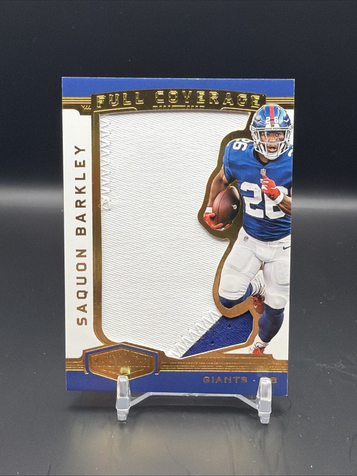 Saquon Barkley Panini Plates & Patches Full Coverage Relics #FCSB Base
