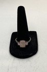 Sterling Silver 925 Rose Quartz Ring Size 10.25 & Greek Key Bracelet Set 13.1g — photo 6