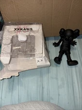 XXKAWS Trendy Ornaments Figure Black With Green XX For Eyes. Damaged Box