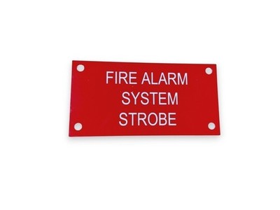 Fire Alarm System Strobe Metal Sign 6 inch x 3 inch (NEW)
