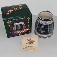 Budweiser Historical Series 1872 Edition Collector Stein Breweriana Beer Glass