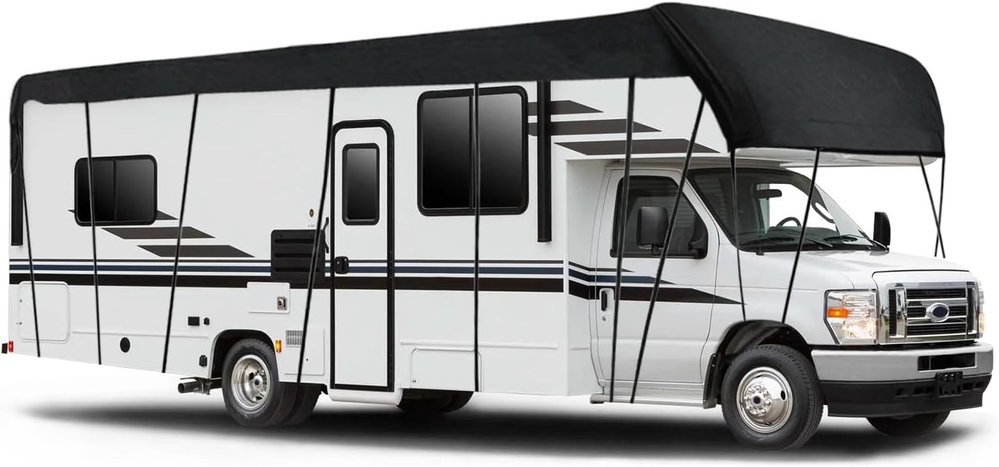 Telo Copertura Camper Caravan Impermeabile 210D 7.5x3m Anti UV e Gelo