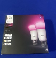 Philips Hue Smart LED A19 Bulb 2-Pack, White  Color Ambiance, E26 Base 60w