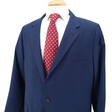 Hickey Freeman Milburn Bright Blue Houndstooth Wool BlazerSport Jacket 46R 48R 