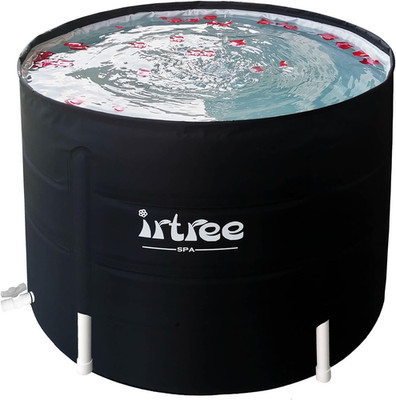 Portable Adult Soaking Bathtub - Folding Cold Plunge Tub Barrel Bath Shower (Dia