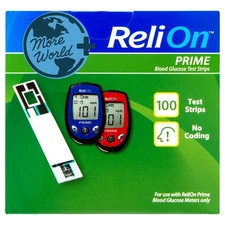 ReliOn Prime Blood Glucose Test Strips 100 Count 