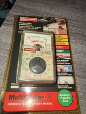 Sears Craftsman Nos Analog Pocket Multi tester 82411 W/ Test Leads