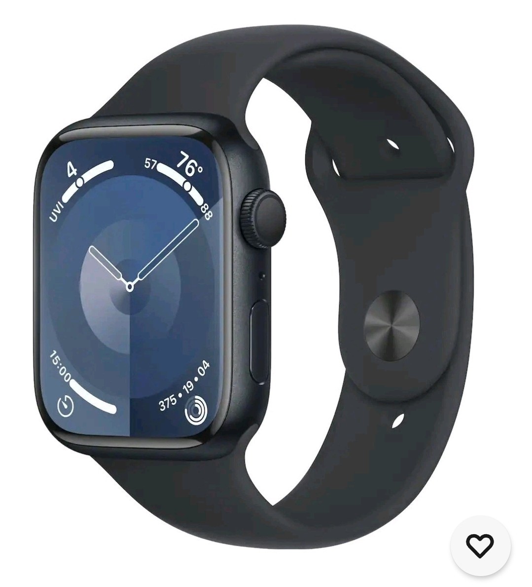 Apple Watch Series 9 GPS 45mm Aluminum Case Midnight Sport Band (Medium/Large)