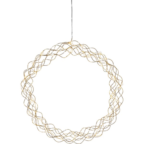 Star Curly Led Metall Deko TüR Kranz Weihnachts Silhouette Gold Beleuchtet 45Cm-image