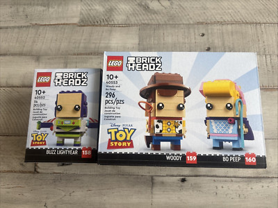 LEGO BRICKHEADZ: Woody and Bo Peep (40553) and Buzz Lightyear (40552)
