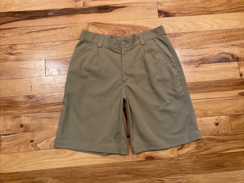 Under Armour Golf Athletic Brown Tan Pleated Active Shorts Mens Size 30 x 9