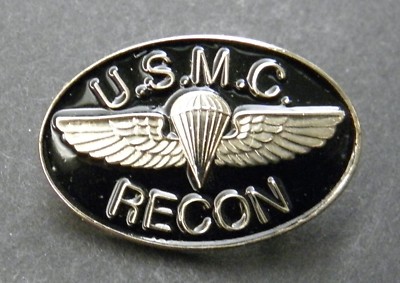 USMC MARINE CORPS US MARINES RECON PARATROOPER LAPEL PIN BADGE 1.2 ...