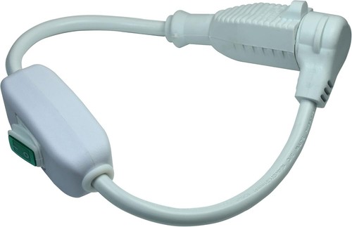 White Angled Plug Heavy Duty On/Off Switch Extension Cord,16-Awg Household Plug - Picture 3 of 11