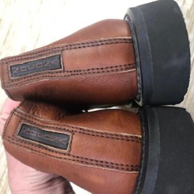 1379 NOCONA Boots Mens Premium Ankle Booties Lace Up BROWN  display picture 1
