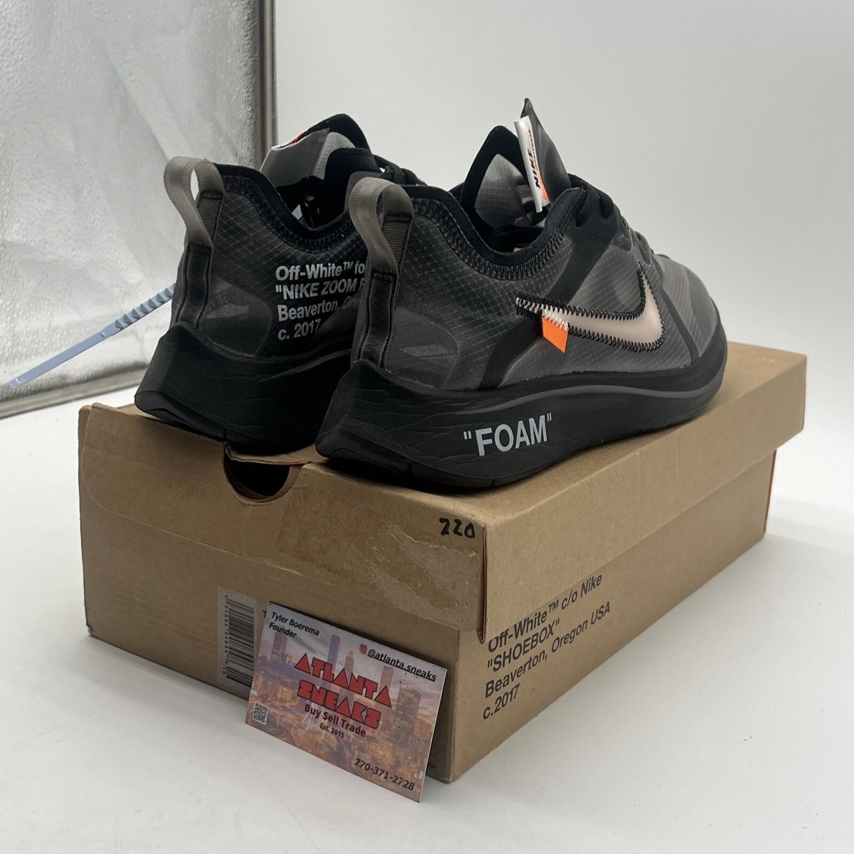 Size 7.5 - Nike Off-White x Zoom Fly SP Black Orange White Size 7.5 - Nike Off-White x Zoom Fly SP Black Orange White