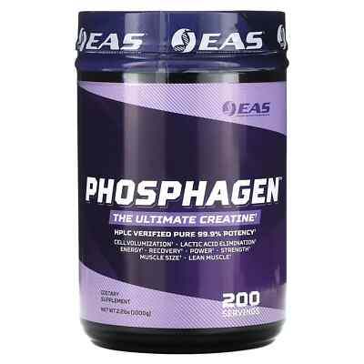 EAS Phosphagen Ultimate Creatine Monohydrate 99.9% Pure 200svg Unflavored New