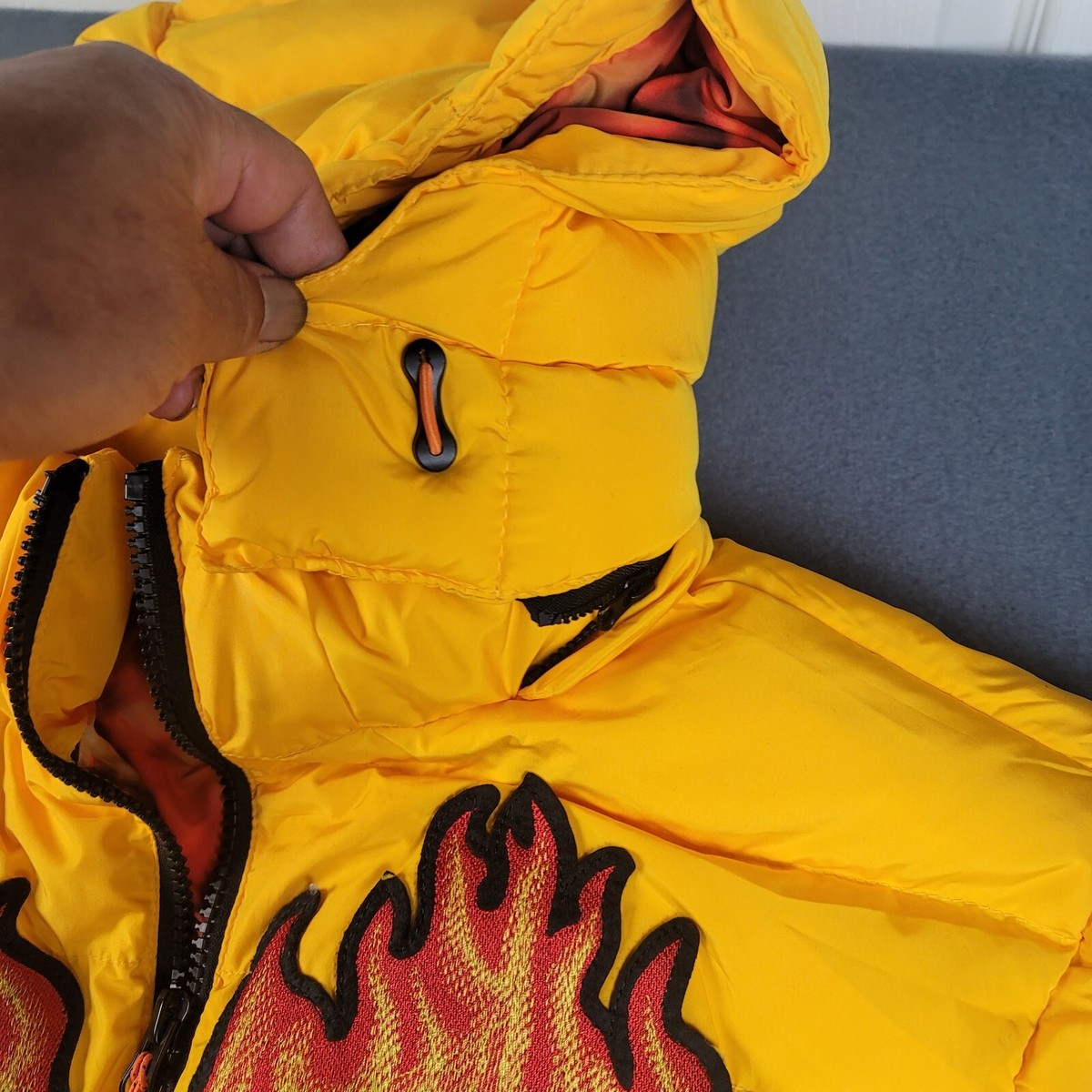 Roku Studio Burning Eyes Bubble Yellow Puffer Jaket Plus