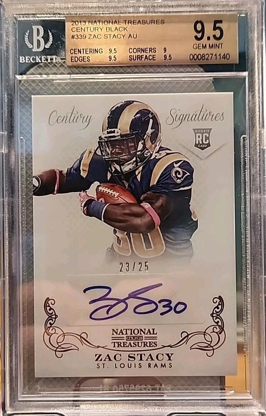 Zac Stacy Panini National Treasures #339 Autograph-Black