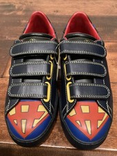 Valentino Garavani Navy Blue Superman Sneakers, Size 5.5 US 35.5 IT