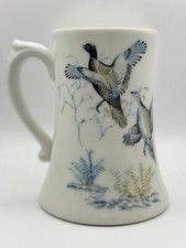 Antique J.P. Limoges France Hand-Painted Porcelain Mug with Pheasant Design