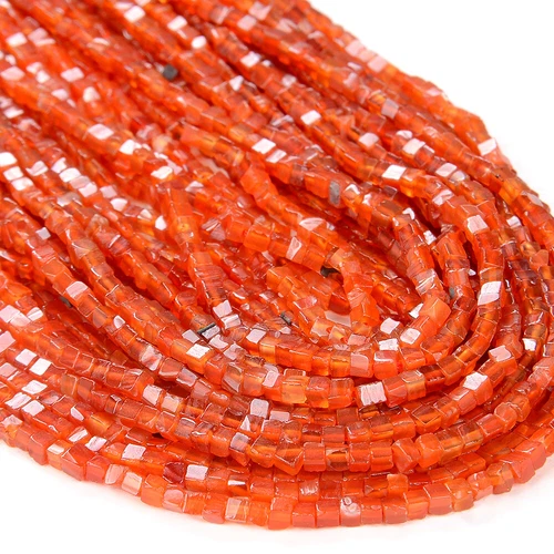 2 mm Karneol Roter Achat Edelstein Grd Nugget Würfel 15,5 Zoll (80008877-P13) - Bild 3 von 3