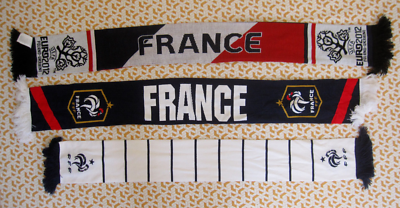 Lot De 3 Écharpes Supporter Vintage France Euro 2012 – Retro Football