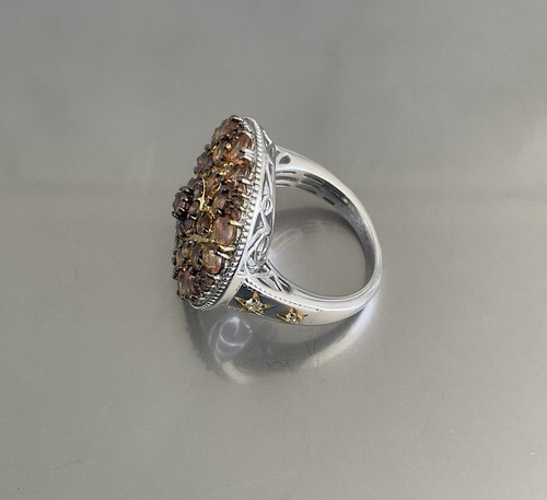 Jenipapo Andalusite & Zircon Cluster Star Design Ring 3.90 CTW 925 Silver Size 7 - Picture 14 of 19