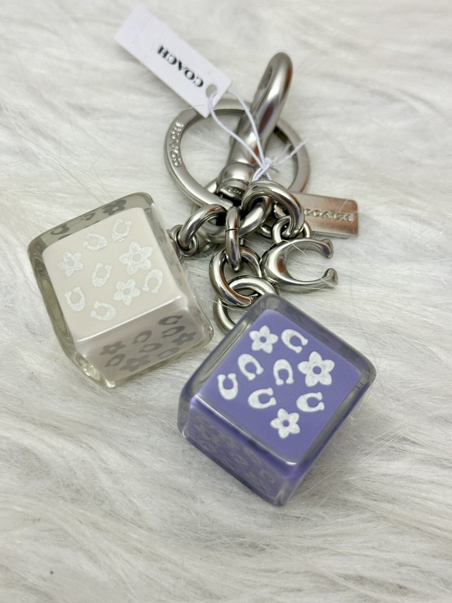 COACH Cube Cluster Bag Charm Limited Edition Light Violet Multi