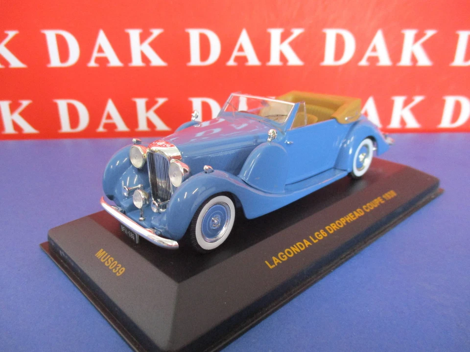 Die cast 1/43 Modellino Auto Lagonda LG6 Drophead Coupe 1938 by Ixo - Immagine 2 di 4