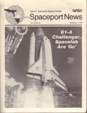 RARE NOV 7,1985 NASA SPACEPORT NEWS OFFICIAL PUBLICATION VOL 24, NO.23 VG COND