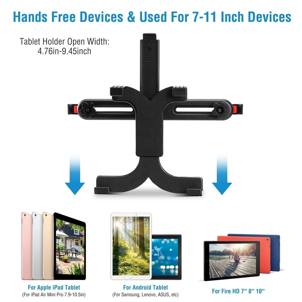 Universal Headrest Back Seat Car Holder Mount for iPad Tablets & Samsung Tablet - Image 2 of 4